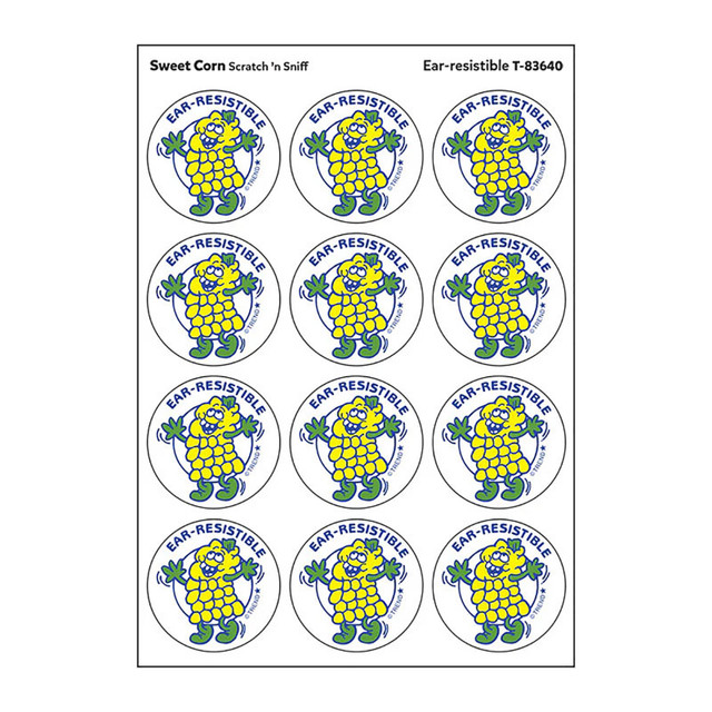 TREND ENTERPRISES INC. TREND Ear-resistible/Sweet Corn scent Retro Scratch 'n Sniff Stinky Stickers®, 24 ct.