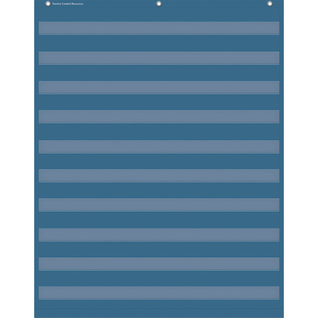 TEACHER CREATED RESOURCES Teacher Created Resources® Slate Blue 10 Pocket Chart, 34" x 44"