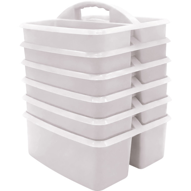 TEACHER CREATED RESOURCES Teacher Created Resources® White Plastic Storage Caddy, Pack of 6