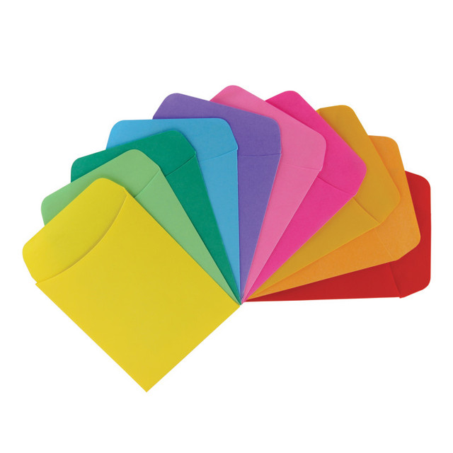 HYGLOSS PRODUCTS INC. Hygloss® Self-Adhesive Library Pockets, 3.5" x 4.875", 10 Colors, Pack of 30
