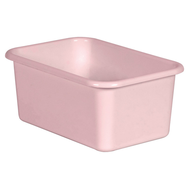 TEACHER CREATED RESOURCES Teacher Created Resources® Blush Small Plastic Storage Bin