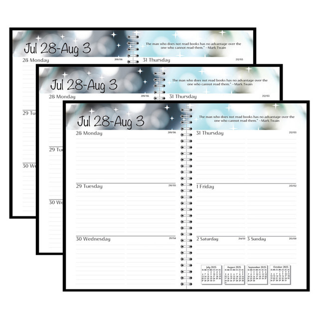 HOUSE OF DOOLITTLE House of Doolittle® Academic Weekly Assignment Book, Black, Pack of 3