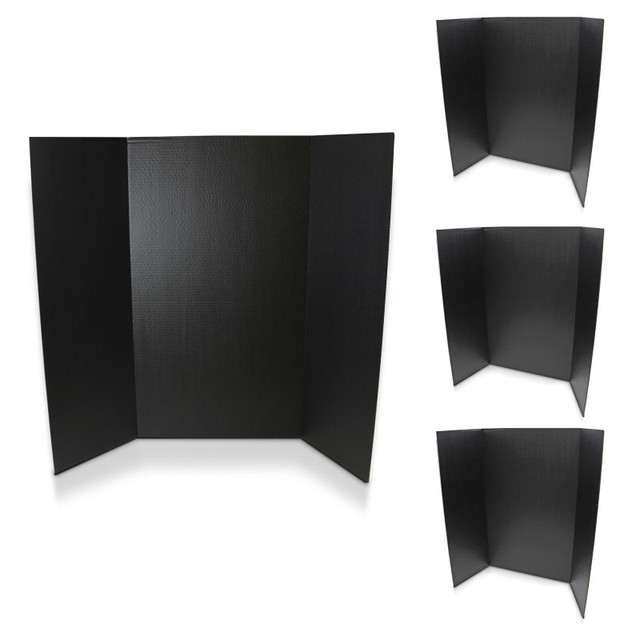 FLIPSIDE Flipside Products 1-Ply Project Board, 36" x 48", Black, Pack of 4