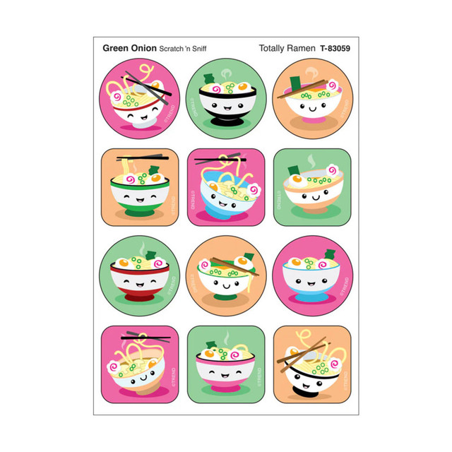 TREND ENTERPRISES INC. TREND Totally Ramen, Green Onion Scent Scratch 'n Sniff Stinky Stickers®, Pack of 48