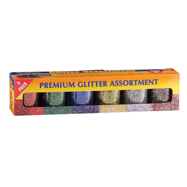 HYGLOSS PRODUCTS INC. Hygloss® Glitter Assortment, 3/4 oz., Pack of 6