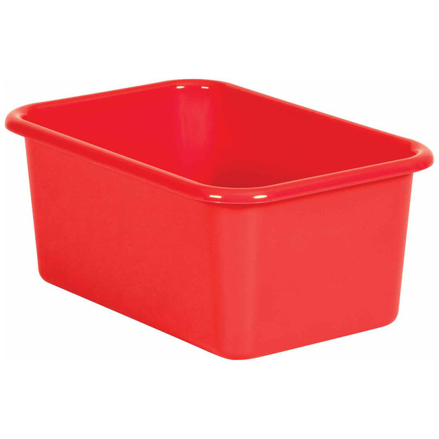 TEACHER CREATED RESOURCES Teacher Created Resources® Red Small Plastic Storage Bin