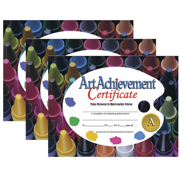 FLIPSIDE Hayes Publishing Art Achievement Certificate, 8.5" x 11", 30 Per Pack, 3 Packs