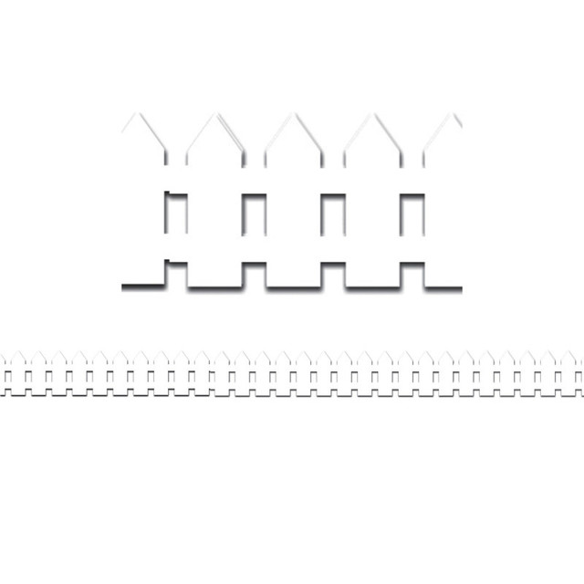 HYGLOSS PRODUCTS INC. Hygloss® White Fence Border, 12 Strips/36 Feet