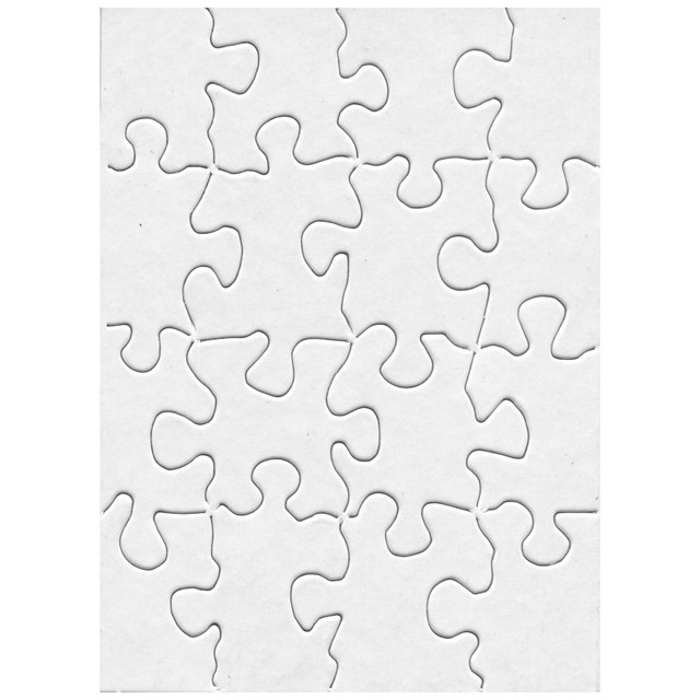 HYGLOSS PRODUCTS INC. Hygloss® Compoz-A-Puzzle®, 4" x 5-1/2" Rectangle, 16 Pieces, 24 Puzzles