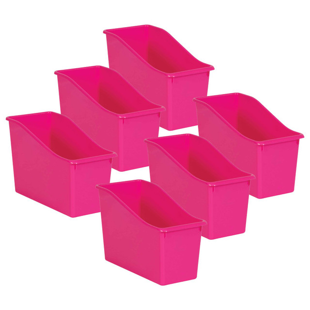 TEACHER CREATED RESOURCES Teacher Created Resources® Pink Plastic Book Bin, Pack of 6