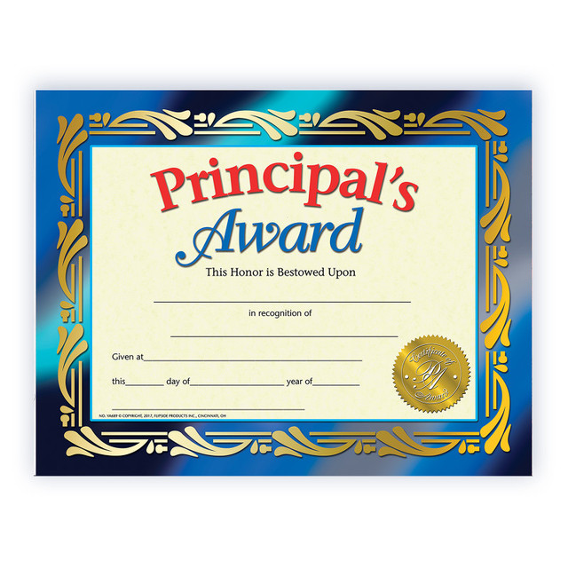 FLIPSIDE Hayes Publishing Principal's Award, 8-1/2" x 11", 30/set