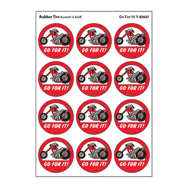 TREND ENTERPRISES INC. TREND Go For It!/ Rubber Tire Scent Stickers, 24 ct.
