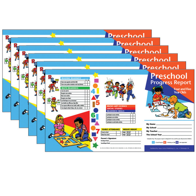 FLIPSIDE Hayes Publishing Preschool Progress Report, Ages 4-5, 10 Per Pack, 6 Packs