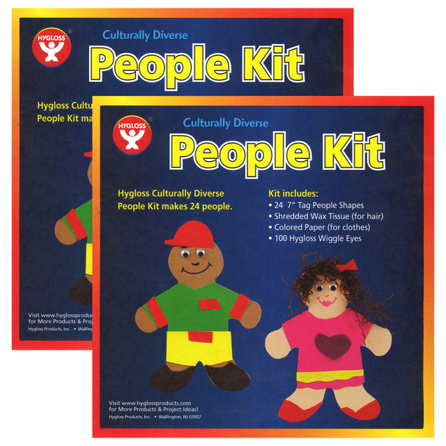 HYGLOSS PRODUCTS INC. Hygloss® Culturally Diverse People Kit, 7", 24 Per Pack, 2 Packs