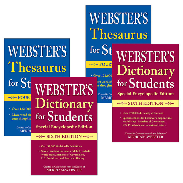 FEDERAL STREET PRESS Federal Street Press Webster's For Students Dictionary/Thesaurus Shrink-Wrapped Set, 2 Sets