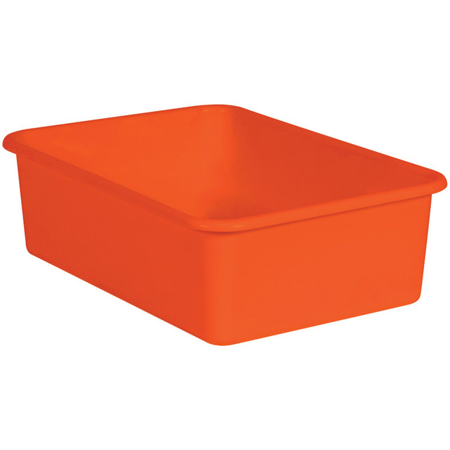 TEACHER CREATED RESOURCES Teacher Created Resources® Orange Large Plastic Storage Bin