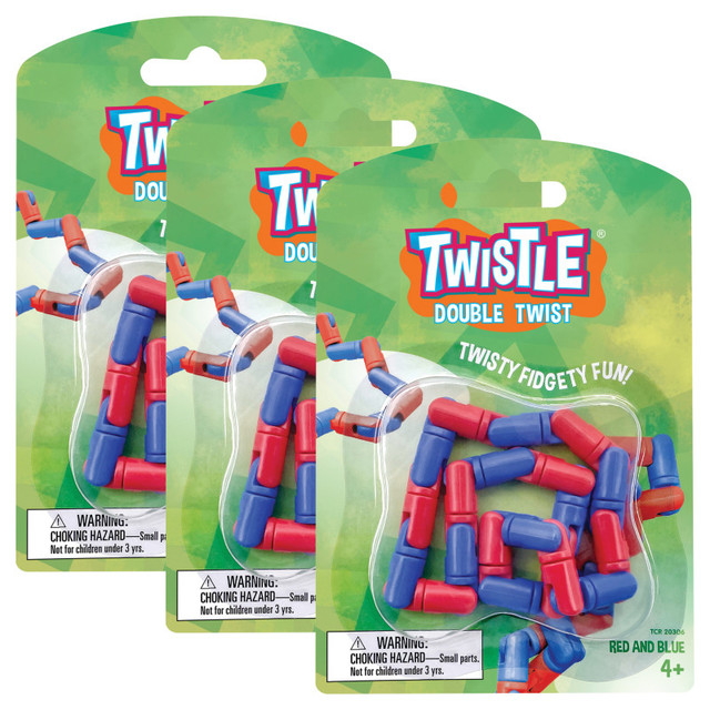 TEACHER CREATED RESOURCES Teacher Created Resources® Twistle Double Twist, Red & Blue, Pack of 3