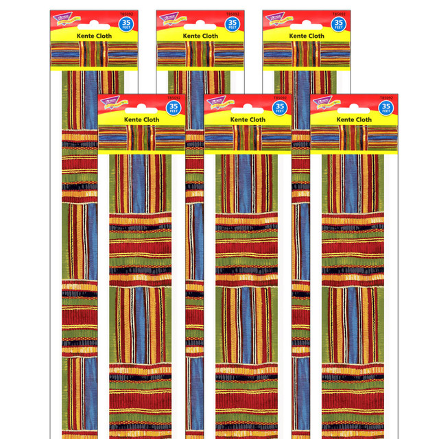 TREND ENTERPRISES INC. TREND Kente Cloth Bolder Borders®, 35.75' Per Pack, 6 Packs