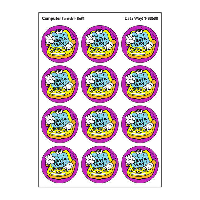 TREND ENTERPRISES INC. TREND Data Way!/Computer scent Retro Scratch 'n Sniff Stinky Stickers®, 24 ct.