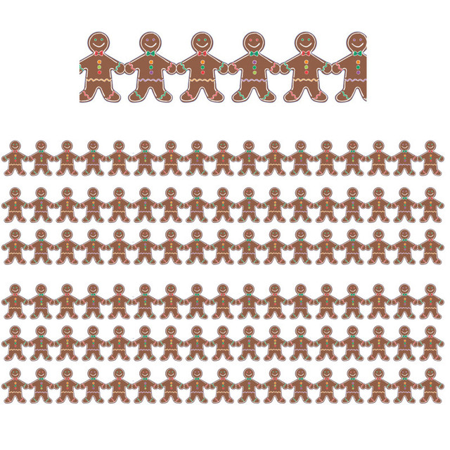 HYGLOSS PRODUCTS INC. Hygloss® Gingerbread Men Classroom Borders, 36 Feet Per Pack, 6 Packs