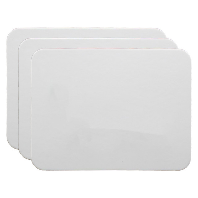 FLIPSIDE Flipside Products Two-Sided Magnetic Dry Erase Board, Blank/Blank, 9" x 12", Pack of 3