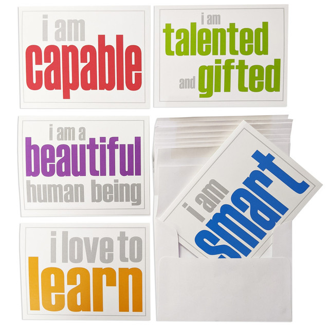 INSPIRED MINDS Inspired Minds Note Cards with Envelope, Self-Esteem Booster Set, 2 Each of 5 Titles, Set of 10