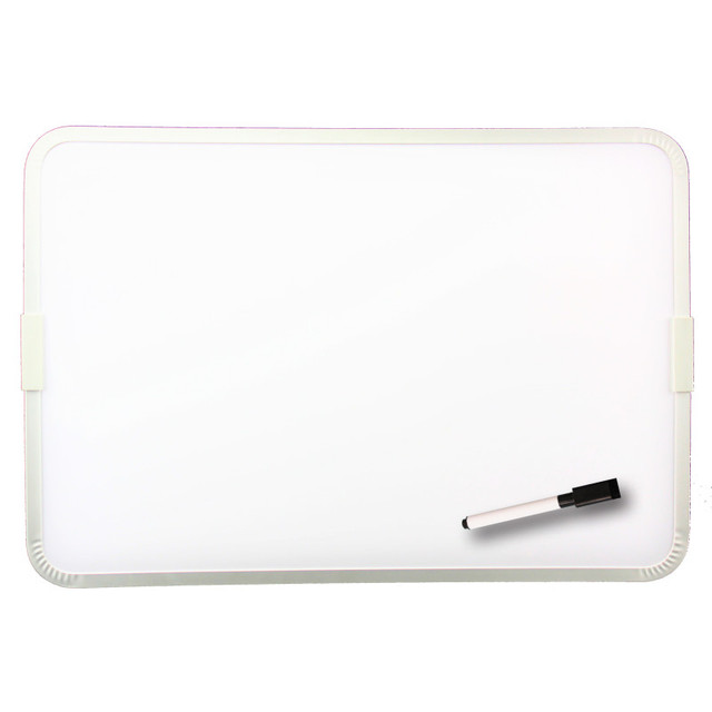 FLIPSIDE Flipside Products Two-Sided Aluminum Framed, Magnetic Dry Erase Board w/Pen, 12" x 17.5"