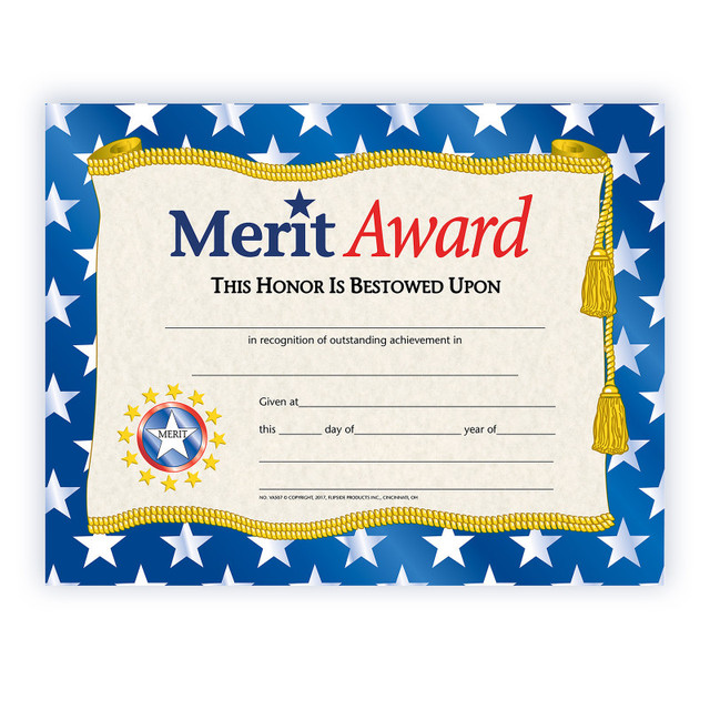 FLIPSIDE Hayes Publishing Merit Award Certificate, 8.5" x 11", Pack of 30