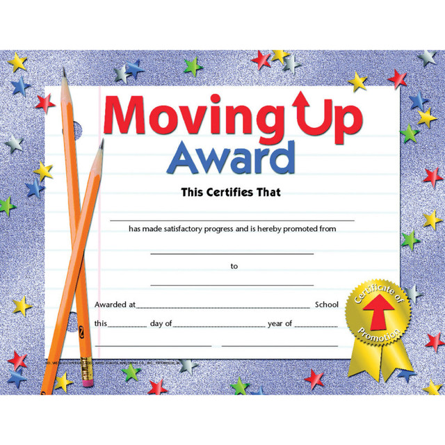 FLIPSIDE Hayes Publishing Moving Up Award Certificate, 8.5" x 11", Pack of 30