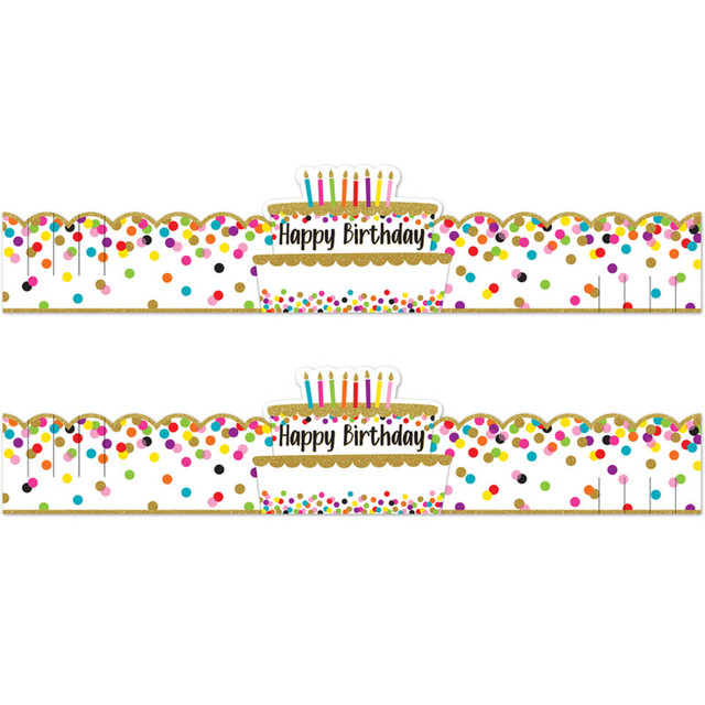 TEACHER CREATED RESOURCES Teacher Created Resources® Confetti Happy Birthday Crowns, 30 Per Pack, 2 Packs