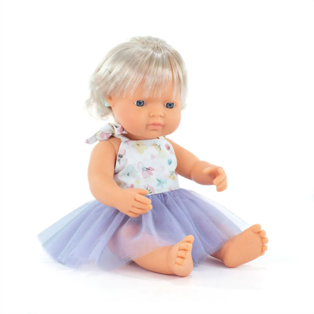MINILAND EDUCATIONAL CORPORATION Miniland My Friends & Me Baby Doll, Caucasian Girl With Hearing Implant, 15", Boxed