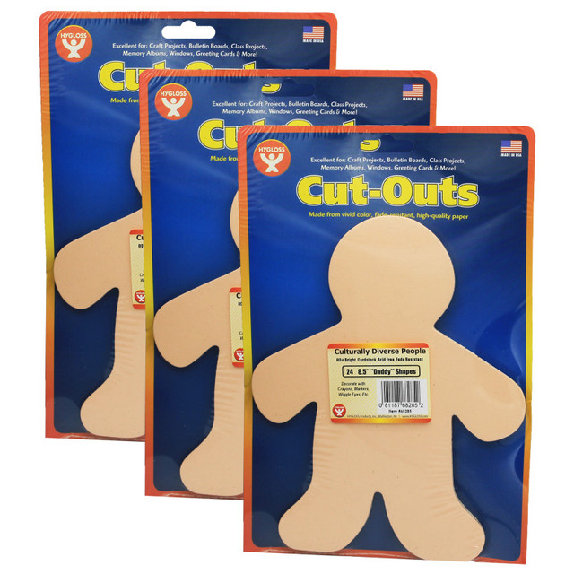 HYGLOSS PRODUCTS INC. Hygloss® Rainbow Brights™ Family Cut-Outs, 8-1/2", 24 Per Pack, 3 Packs