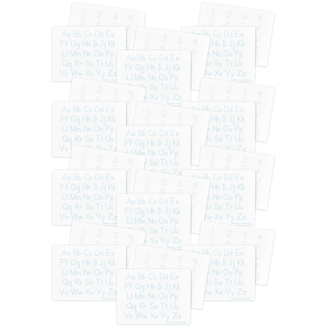 FLIPSIDE Flipside Products Two-Sided Dry Erase Learning Mat, 9" x 12", Letters & Numbers, Pack of 24