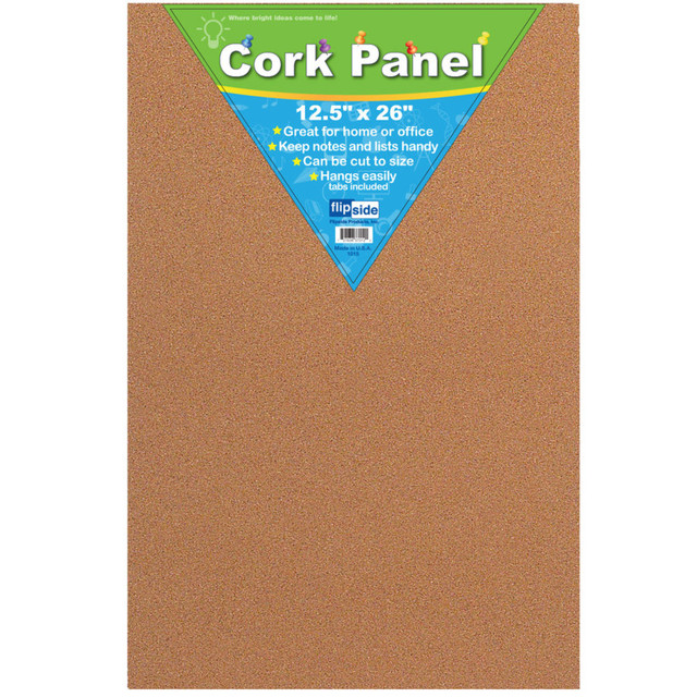 FLIPSIDE Flipside Products Cork Panel, 12 1/2" x 26"