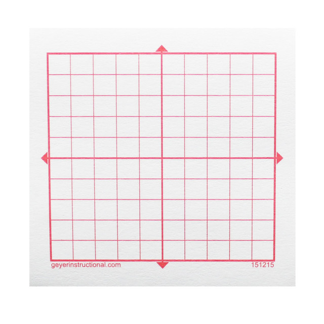 GEYER INSTRUCTIONAL PRODUCTS Geyer Instructional Products Graphing 3M Post-it® Notes, XY Axis, 10 x 10 Square Grid, 4 Pads