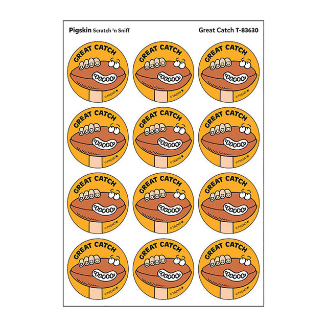 TREND ENTERPRISES INC. TREND Great Catch/Pigskin Scent Retro Scratch 'n Sniff Stinky Stickers®, 24 ct.