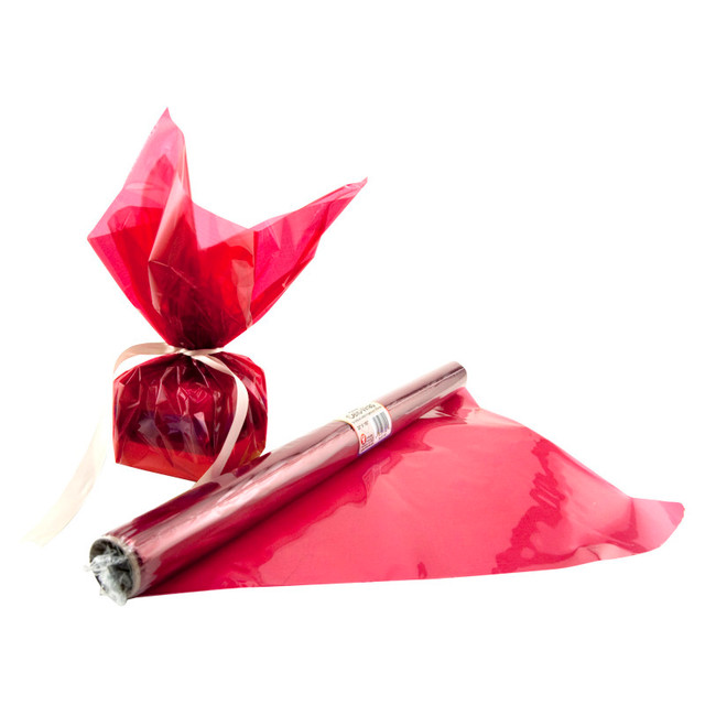 HYGLOSS PRODUCTS INC. Hygloss® Cello-Wrap™ Roll, Red, 20" x 12-1/2'