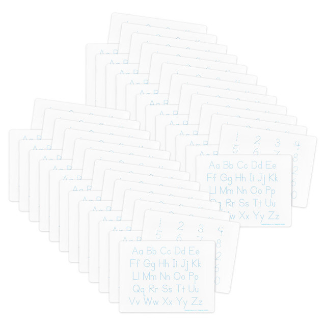 FLIPSIDE Flipside Products Two-Sided Dry Erase Learning Mat, 9" x 12", Letters & Numbers, Pack of 48