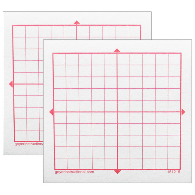 GEYER INSTRUCTIONAL PRODUCTS Geyer Instructional Products Graphing 3M Post-it® Notes, XY Axis, 10 x 10 Square Grid, 4 Pads Per Pack, 2 Packs