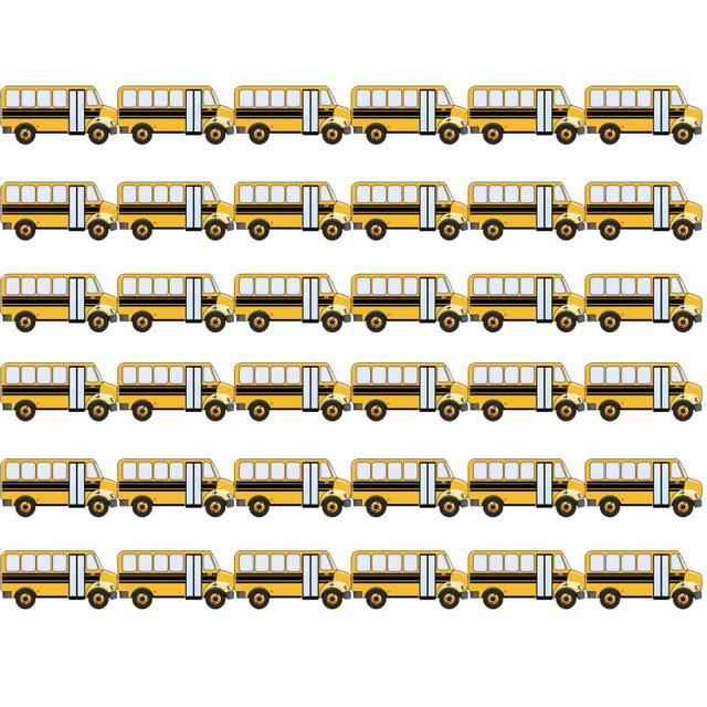 HYGLOSS PRODUCTS INC. Hygloss® School Bus Die Cut Border, 12 Strips/36 Feet Per Pack, 6 Packs