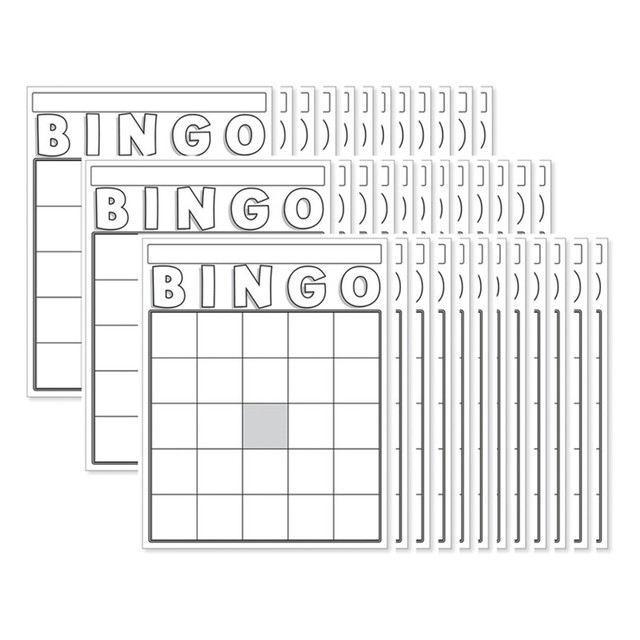 HYGLOSS PRODUCTS INC. Hygloss® Blank Bingo Cards, White, 7-1/2" x 8-3/4", Pack of 36