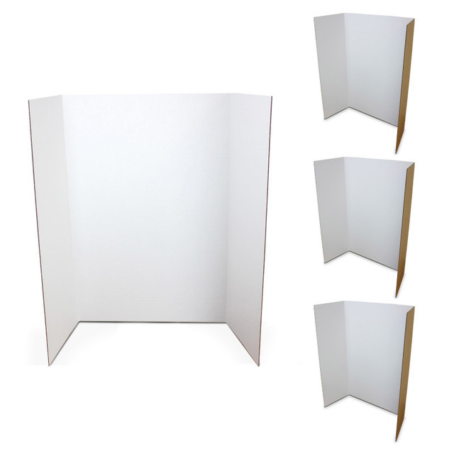 FLIPSIDE Flipside Products 1-Ply Project Board, 36" x 48", White, Pack of 4