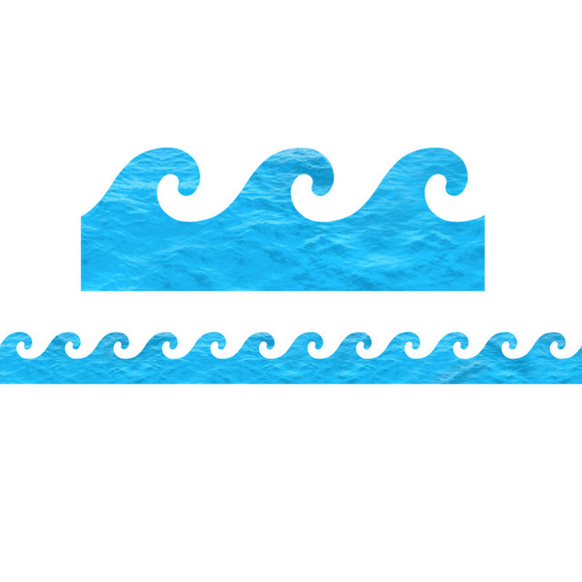 HYGLOSS PRODUCTS INC. Hygloss® Ocean Waves Border, 12 Strips/36 Feet