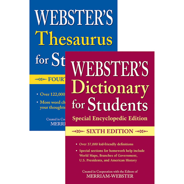FEDERAL STREET PRESS Federal Street Press Webster's For Students Dictionary/Thesaurus Shrink-Wrapped Set
