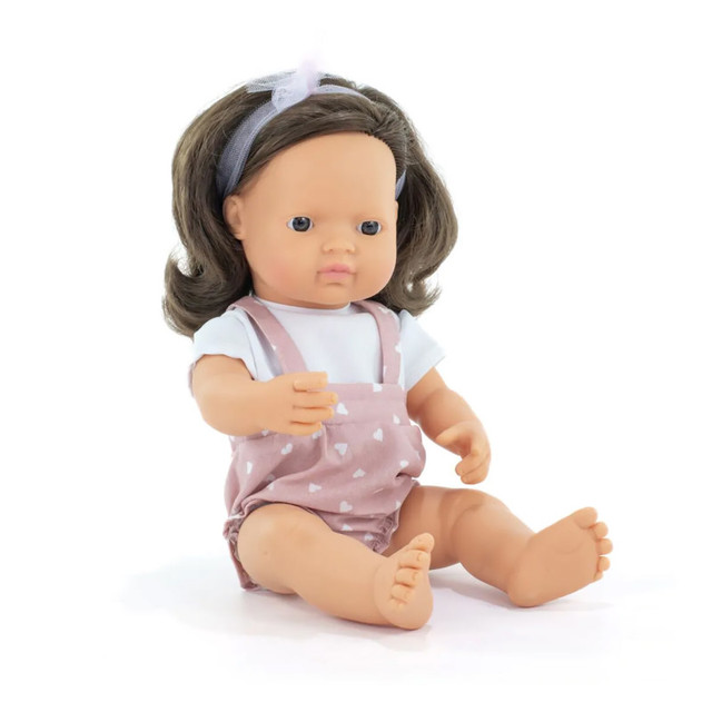 MINILAND EDUCATIONAL CORPORATION Miniland My Friends & Me Baby Doll, Brunette Girl, 15", Boxed