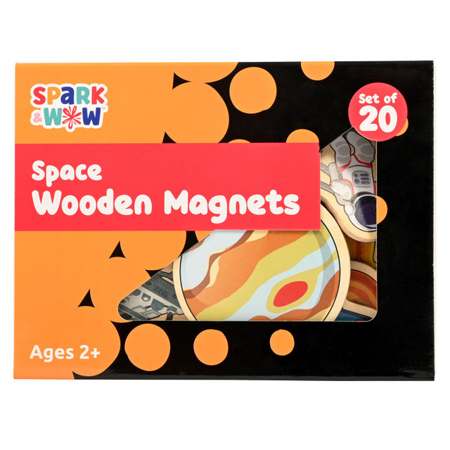 LEARNING ADVANTAGE Spark & Wow Spark & Wow Wooden Magnets - Space LEARNING ADVANTAGE Spark & Wow Spark & Wow Wooden Magnets - Space