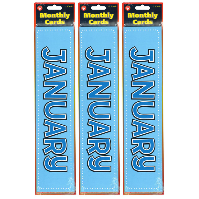 HYGLOSS PRODUCTS INC. Hygloss® Monthly Calendar Cards, 12 Per Pack, 3 Packs