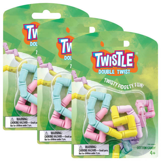 TEACHER CREATED RESOURCES Teacher Created Resources® Twistle Double Twist, Cotton Candy, Pack of 3