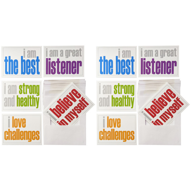 INSPIRED MINDS Inspired Minds Note Cards with Envelope, Positivity Booster Set, 10 Per Set, 2 Sets