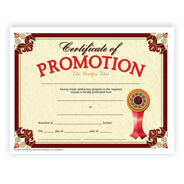 FLIPSIDE Hayes Publishing Certificate of Promotion, Pack of 30, 8.5" x 11"